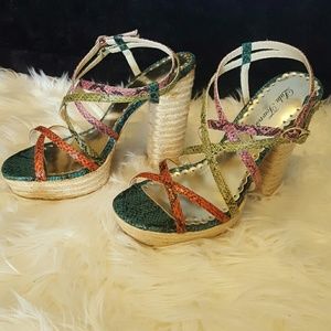 ⬇️price drop⬇️Lulu Townsend snakeskin heels